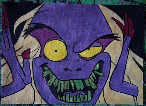 peinture - beetlejuice - sur toile format A4 Fougères (35)