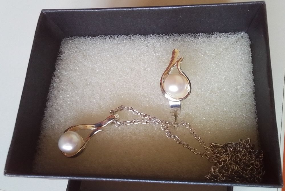PARURE BAGUE + COLLIER - Perle de culture Bijoux et montres