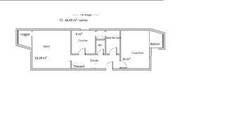  Appartement � vendre 2 pi�ces 45 m�