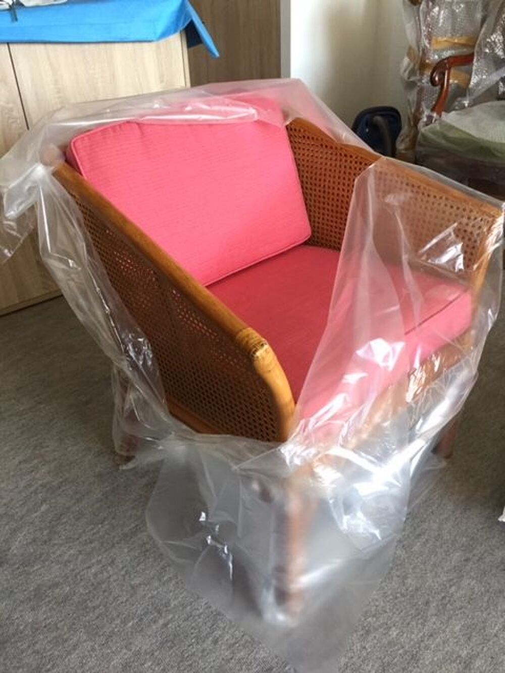 Fauteuil en rotin cann&eacute; Meubles