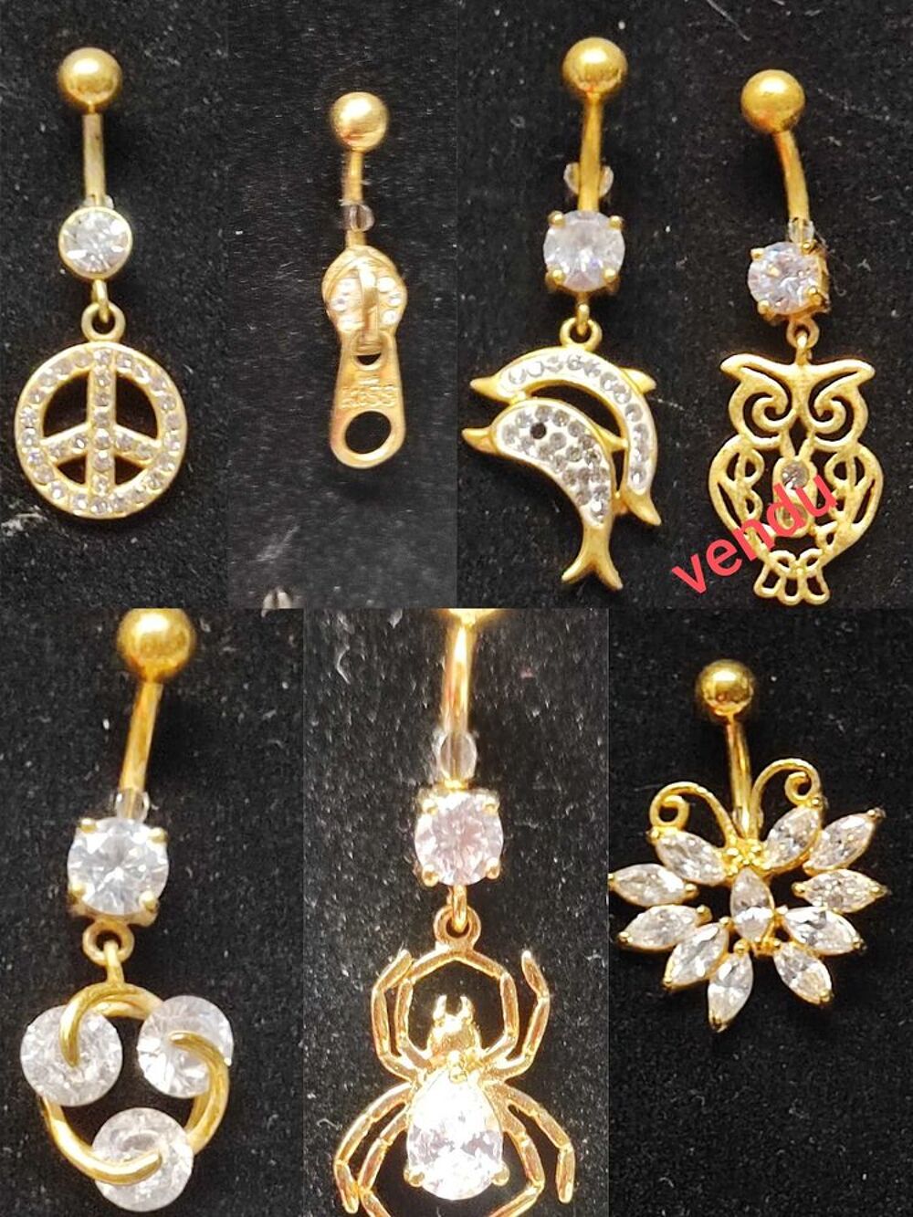 piercings nombril argent 926 Bijoux et montres