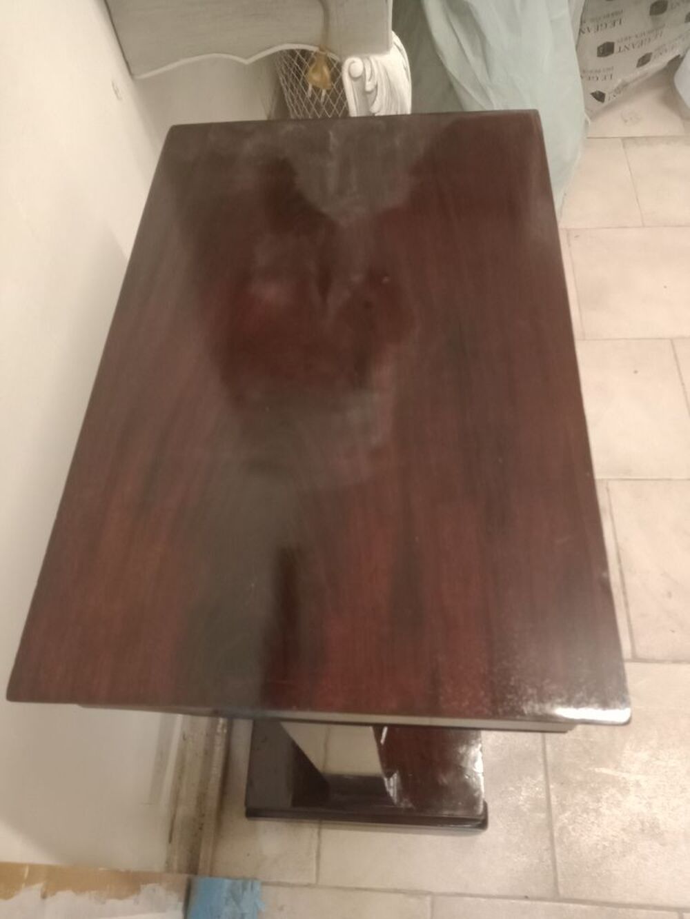 Coiffeuse plinthe acajou 19&eacute;me Meubles