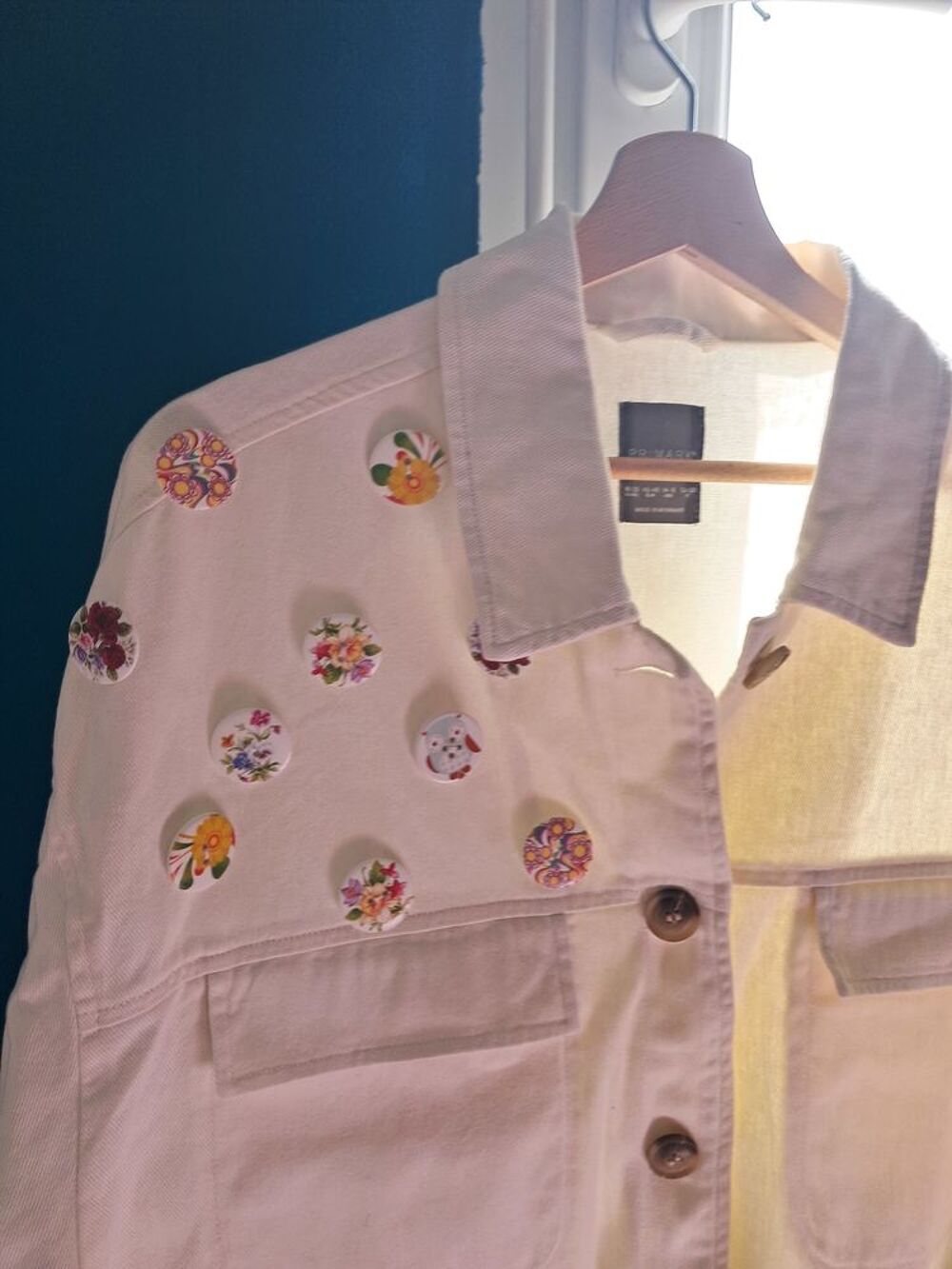 Veste denim blanche Vêtements