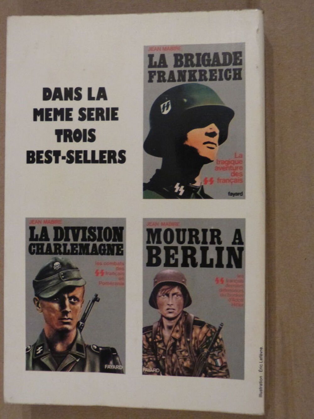 LES JEUNES FAUVES DU FUHRER par JEAN MABIRE Livres et BD