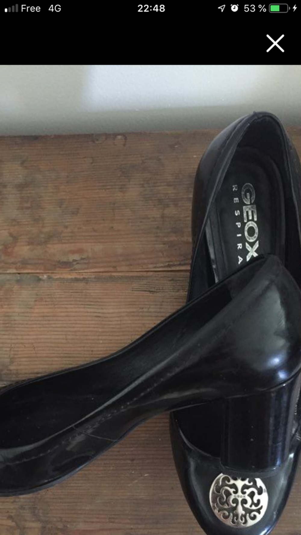 escarpin g&eacute;ox vernis noir P 40 Chaussures