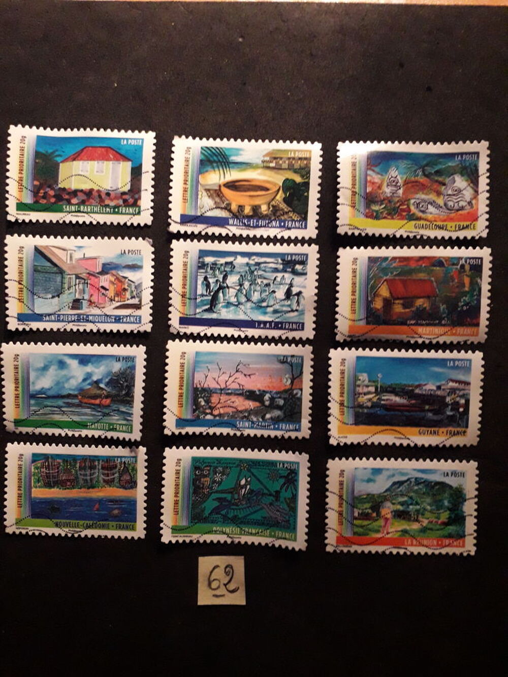 2S&eacute;ries compl&egrave;tes de timbres 0,40 € la s&eacute;rie.62//66 
