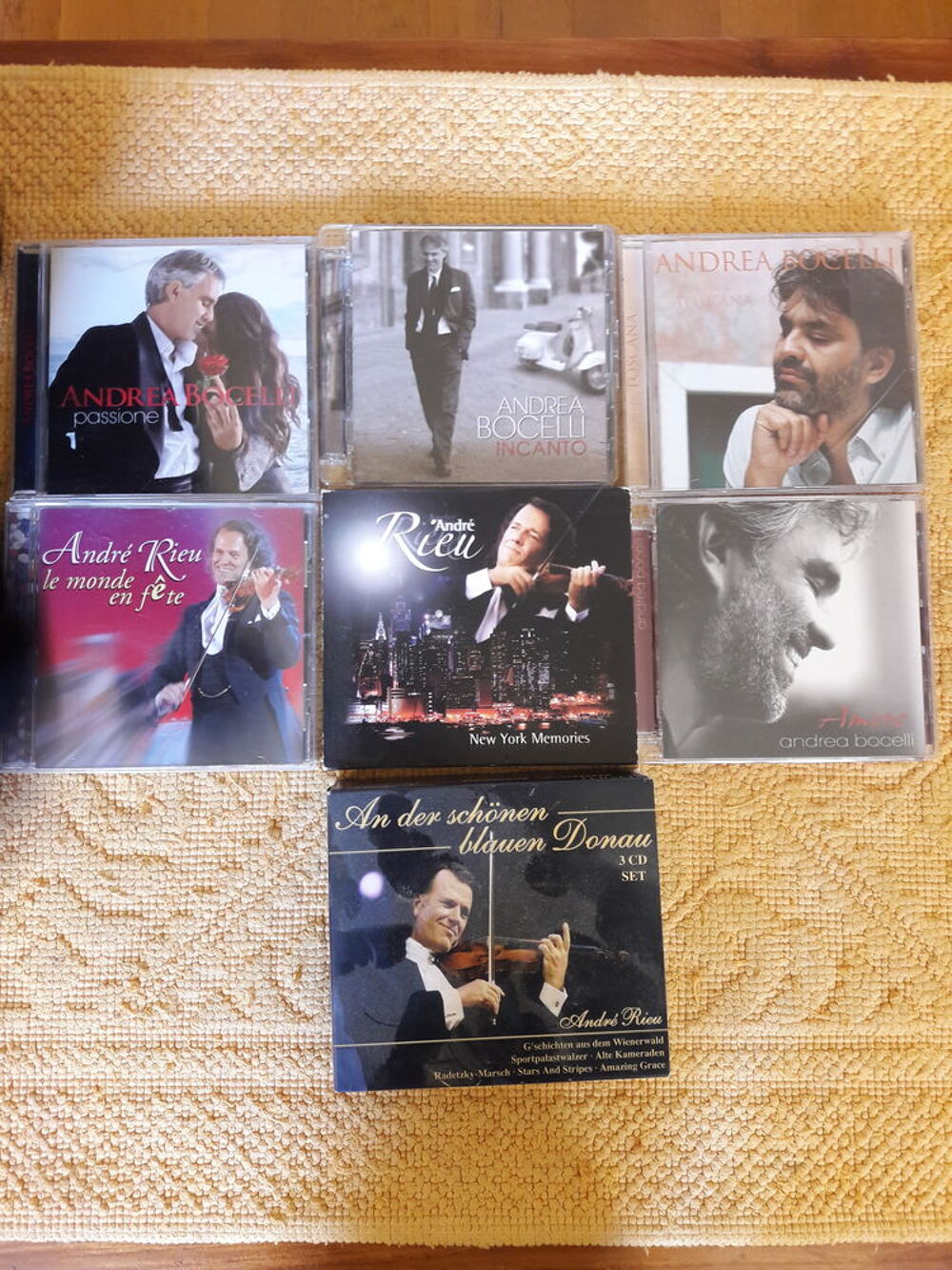 10 CD d'Andr&eacute; Rieu et d'Andr&eacute;a Bocelli CD et vinyles
