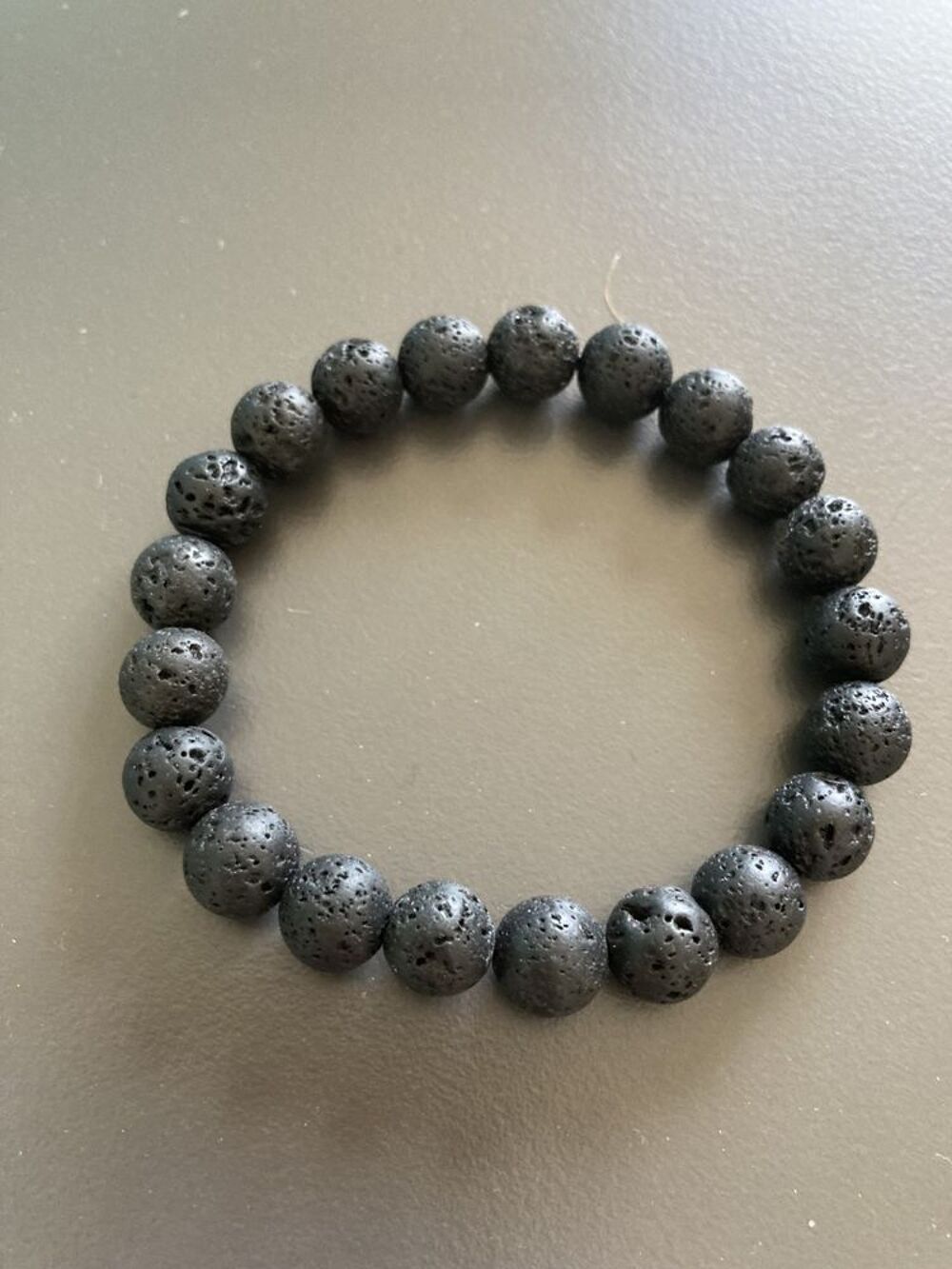 Bracelet Pierre v&eacute;ritable 17 cm de Lave perles 8mm Bijoux et montres