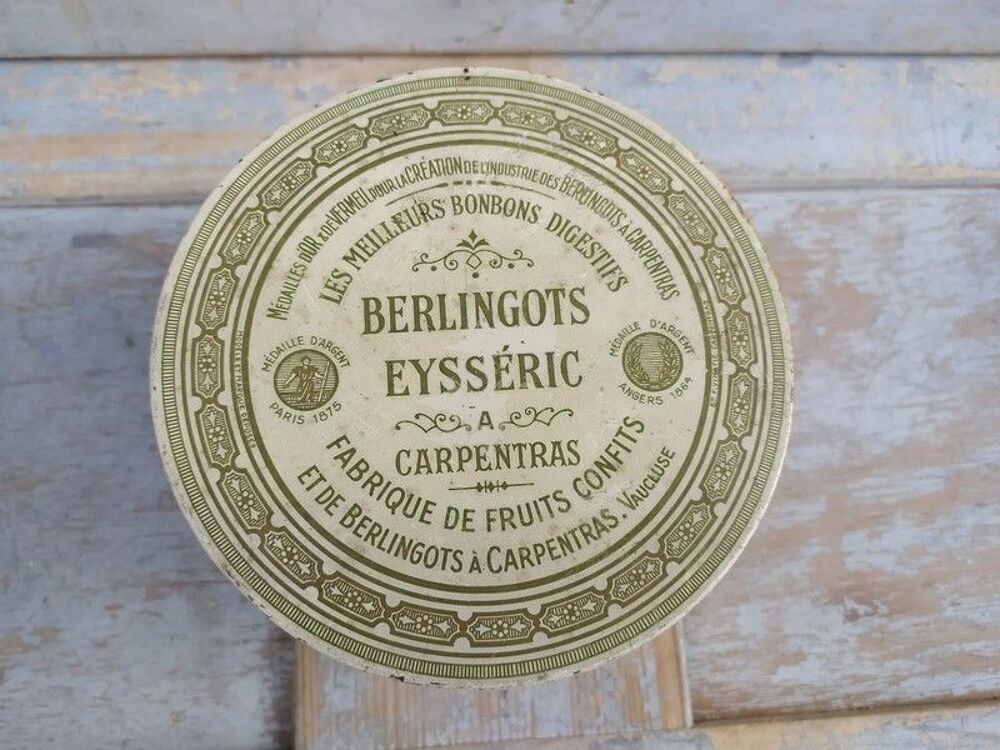 Boite T&ocirc;le Publicitaire Berlingots Eyss&eacute;ric Carpentras 