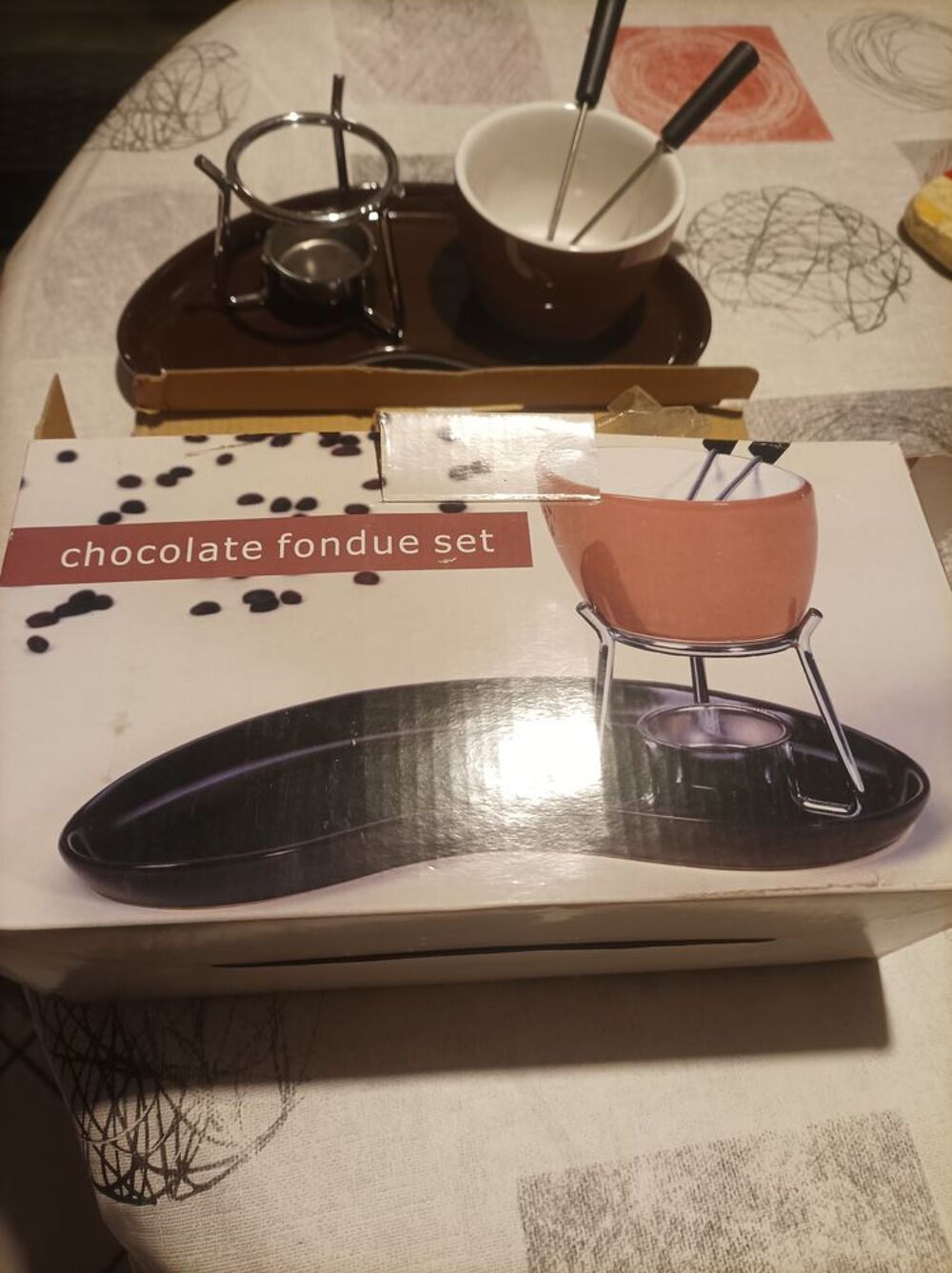 Fondue au chocolat &agrave; la bougie pour 2 Electroménager