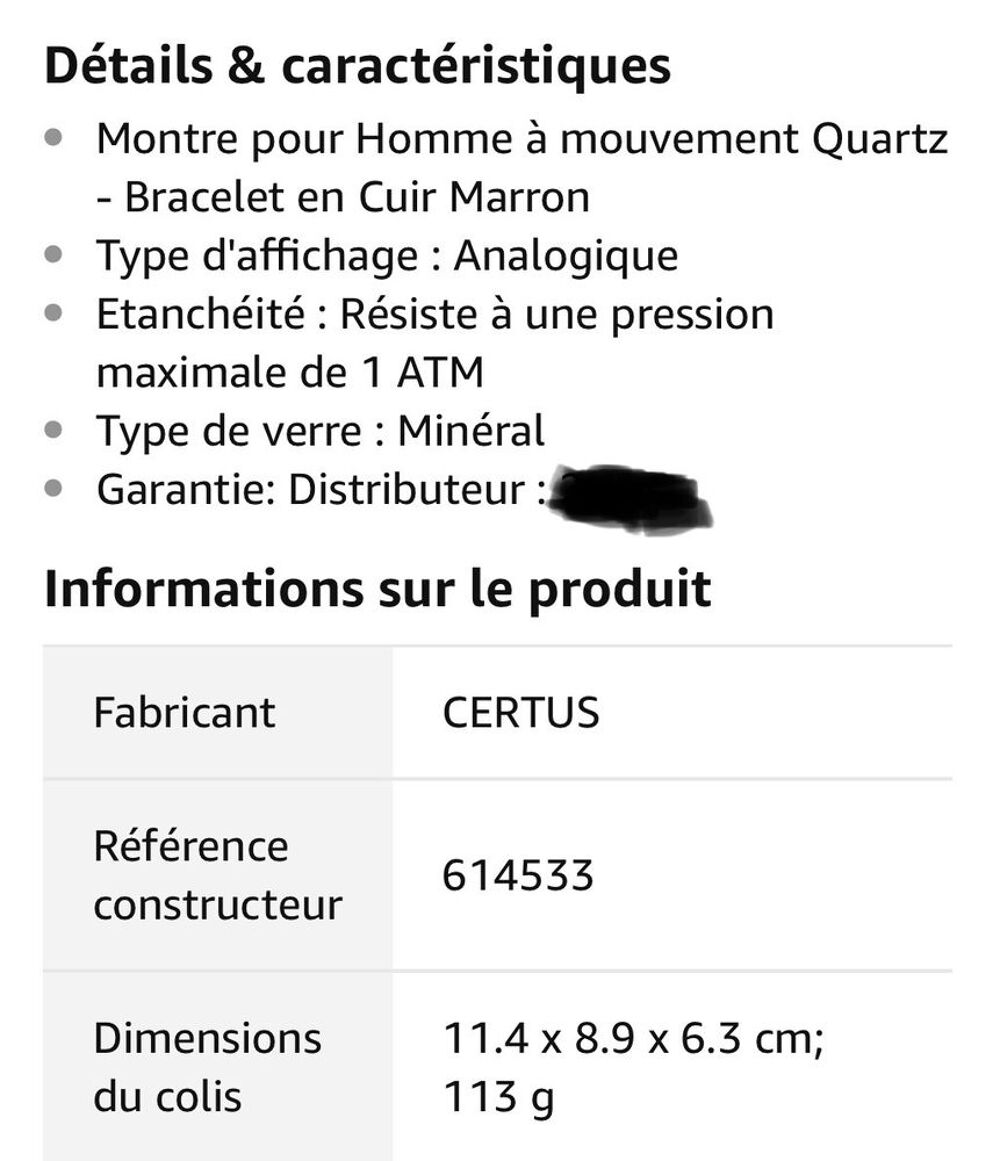montre Certus Bijoux et montres