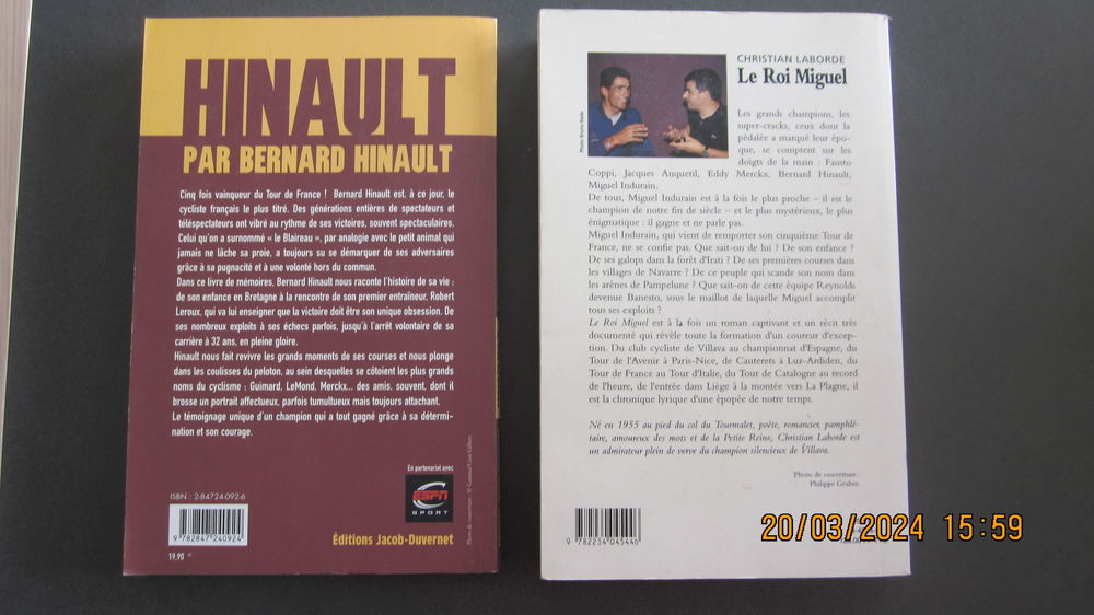 Collection de 12 Beaux Livres Du TOUR DE FRANCE Plus 3 DVD Livres et BD