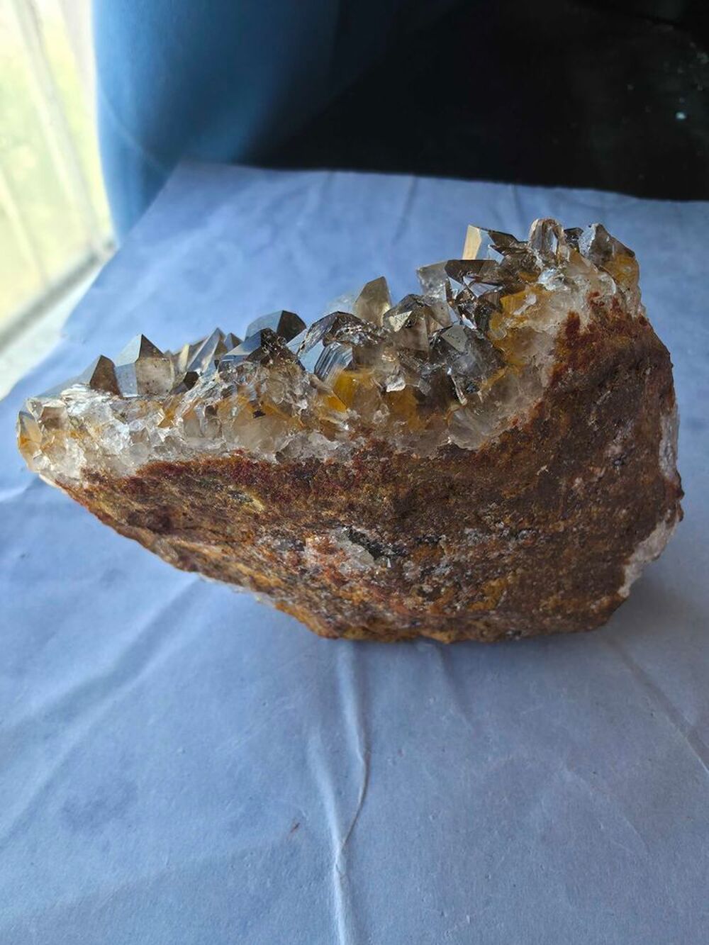 Quartz Fum&eacute; Naturel du Katanga(RDC)-Magnifique Pi&egrave;ce de Collection 355g 