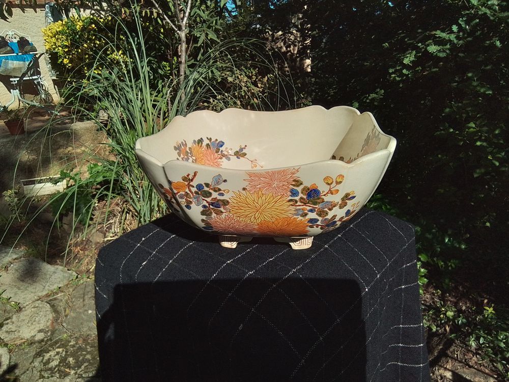 Beau cadeau fin ann&eacute;e , Coupe saladier en fa&iuml;ence Gien Décoration