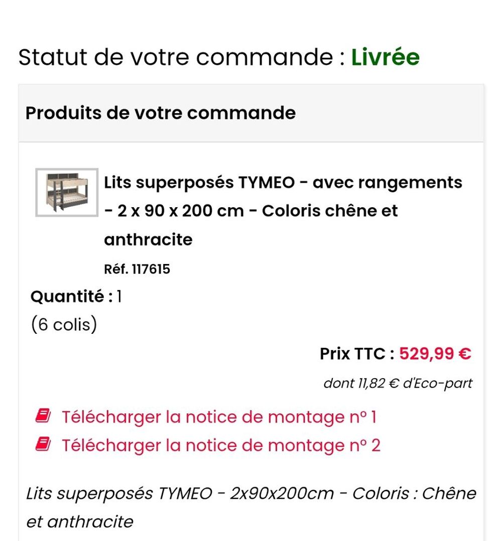 Lit superpos&eacute; Mobilier enfants
