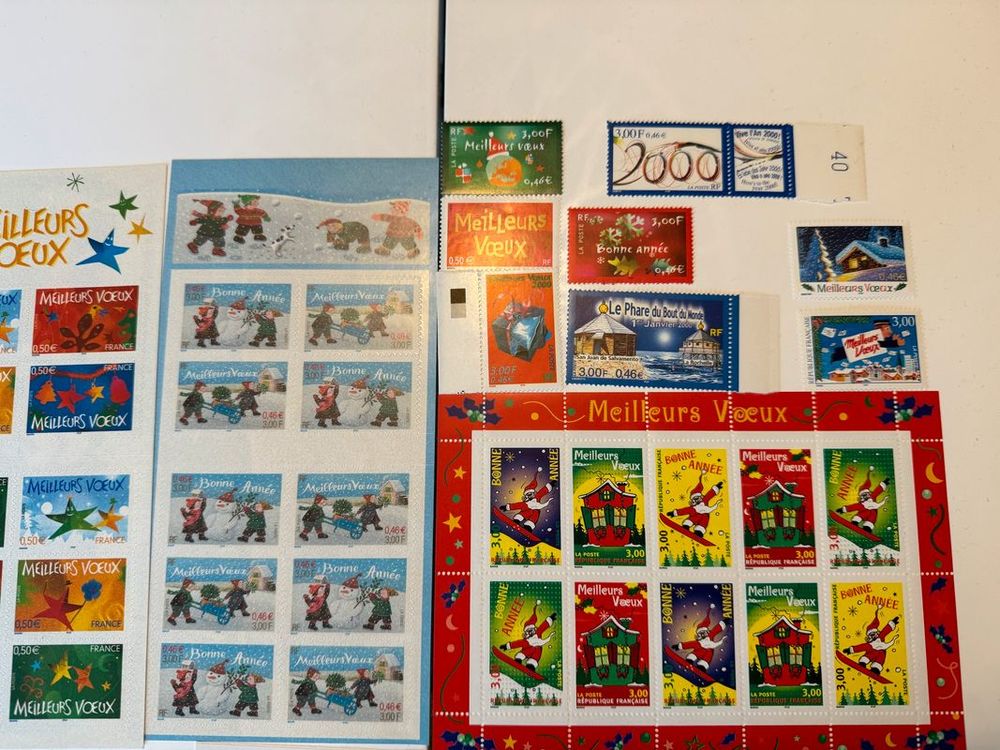 Lot timbres NEUFS F&ecirc;tes de fin d'ann&eacute;e 