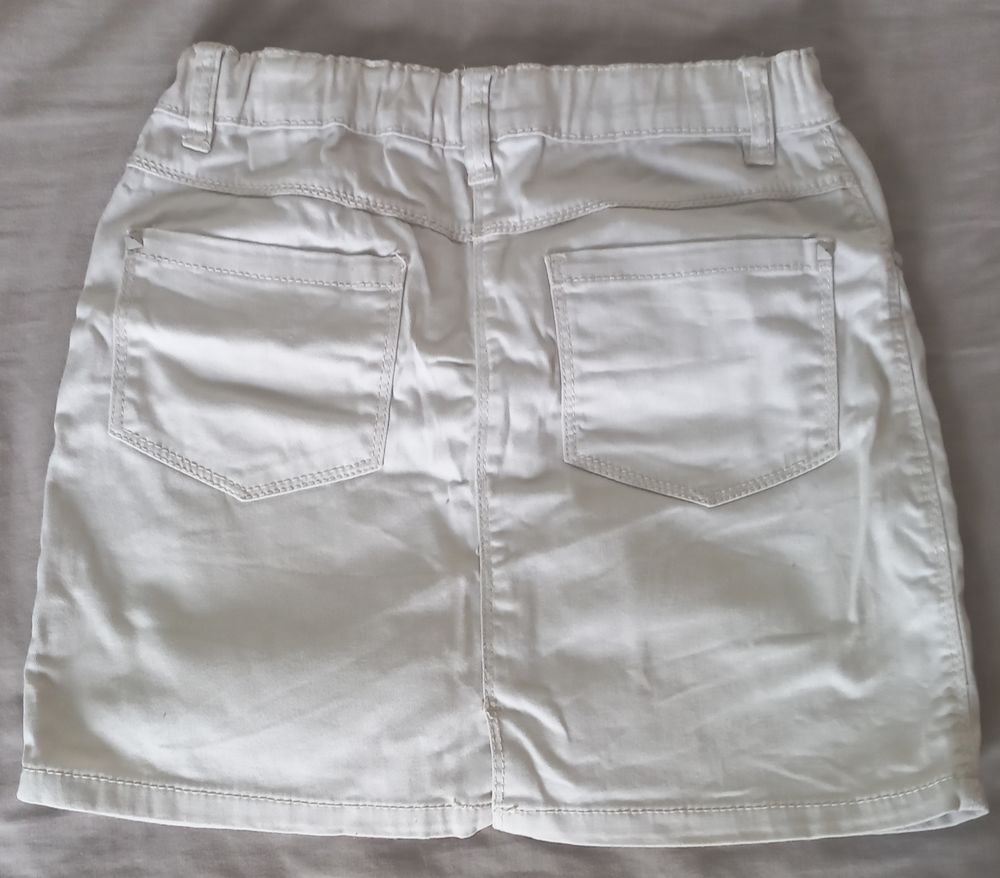 Jupe, couleur: gris-beige, taille correctement Vêtements