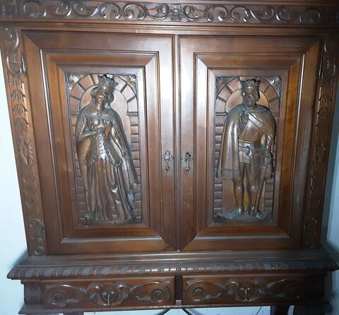 BUFFET  bar-verrier 2 PORTES 	TEINTE BOIS chne fonc 400 Pontoise (95)