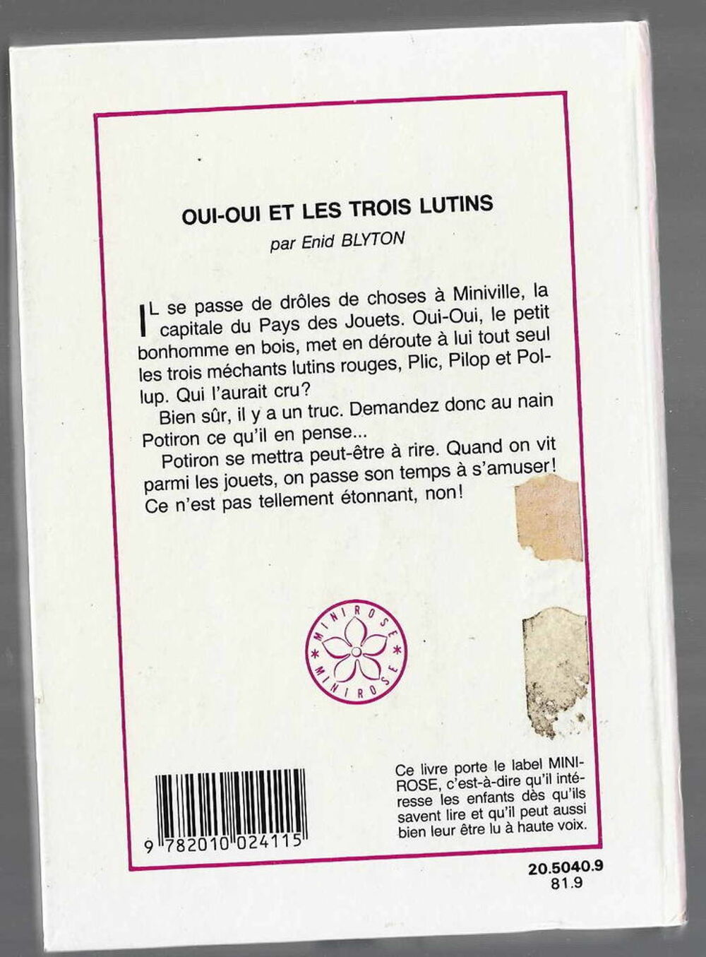 bibliotheque rose - oui oui et les trois lutins - 1981 Livres et BD