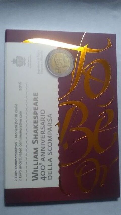 PIECE DE 2 EUROS DE SAINT MARIN    SHAKESPEARE    ANNEE 2016 30 Dolus-d'Ol�ron (17)