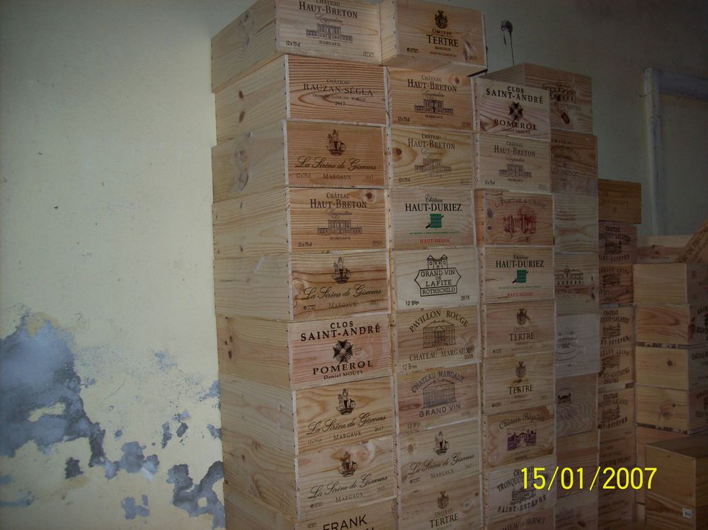 caisses de vin en bois Décoration