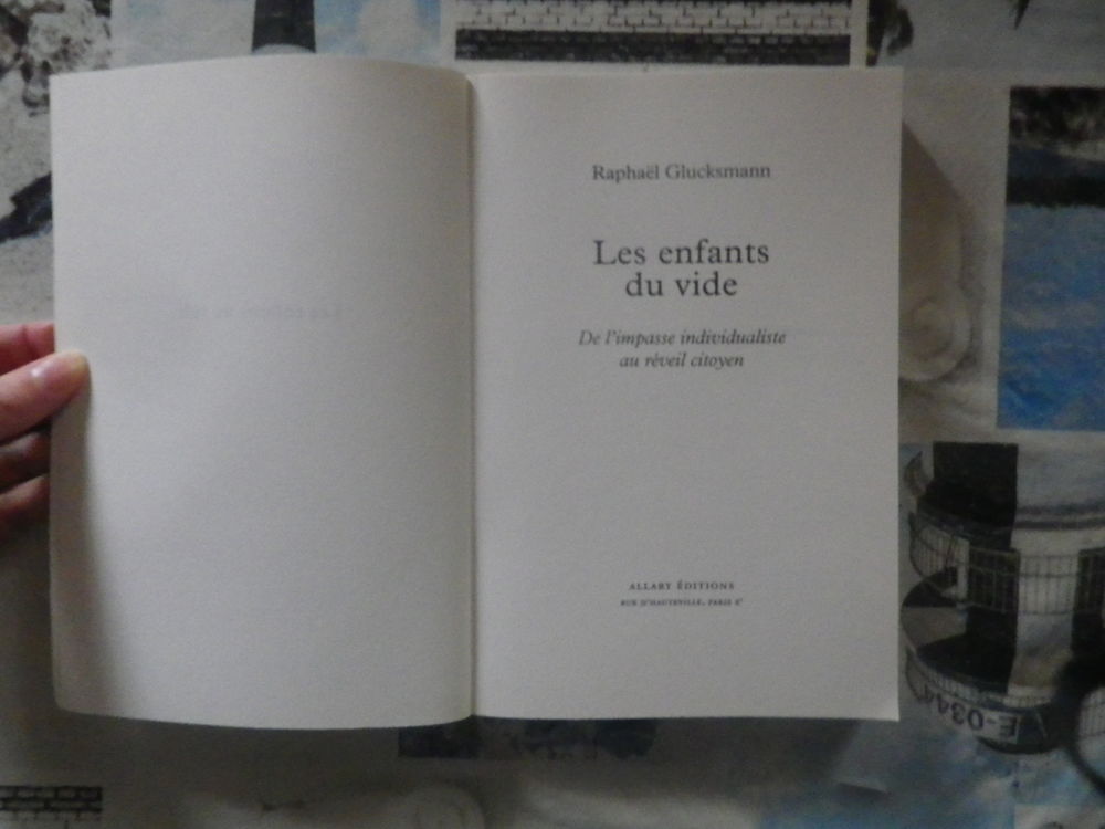 LES ENFANTS DU VIDE par Raphael GLUCKSMANN Ed. Allary Livres et BD