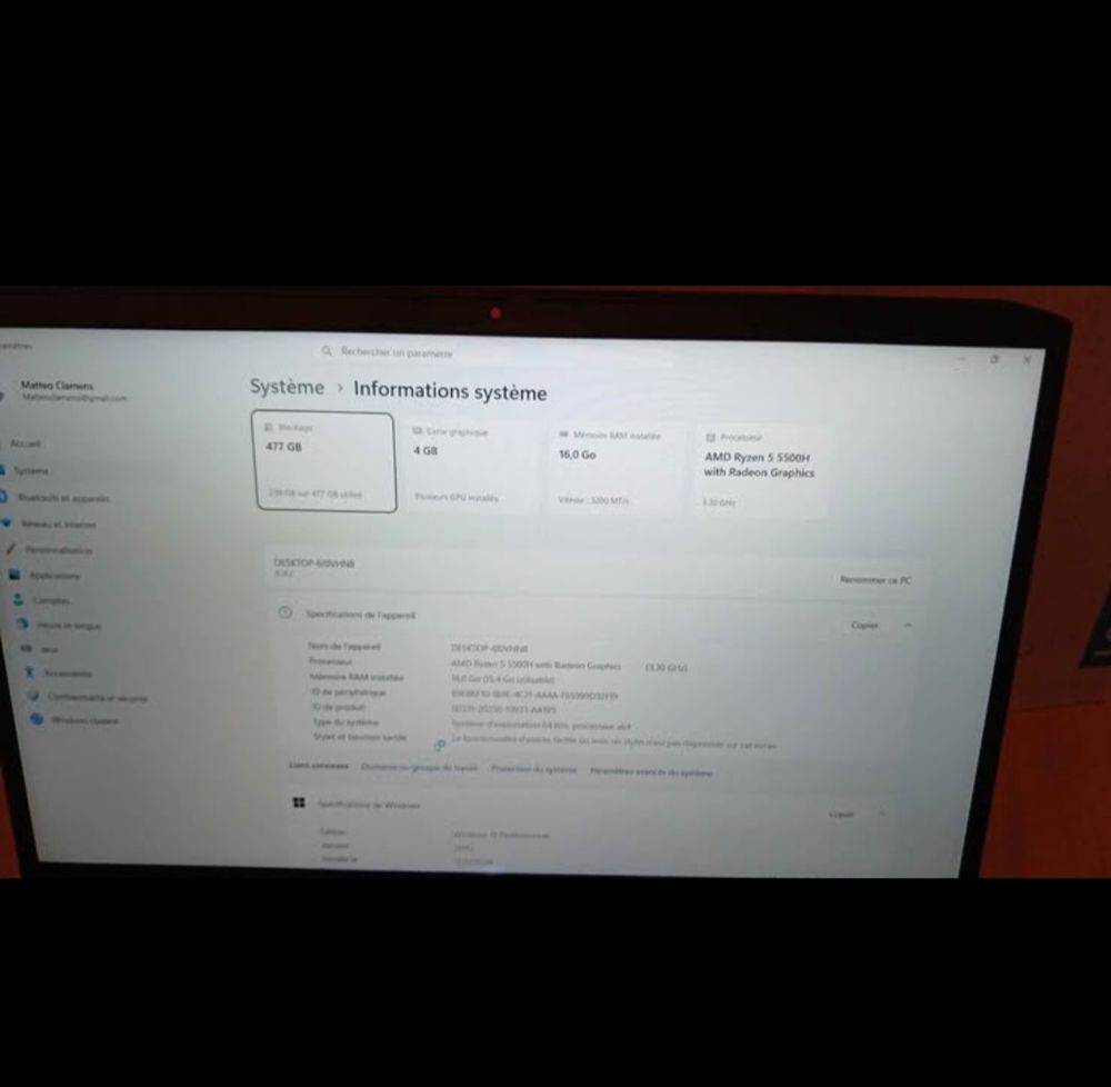Pc gamer Lenovo IdeaPad Gaming 3 et clavier Empire k300 Matériel informatique