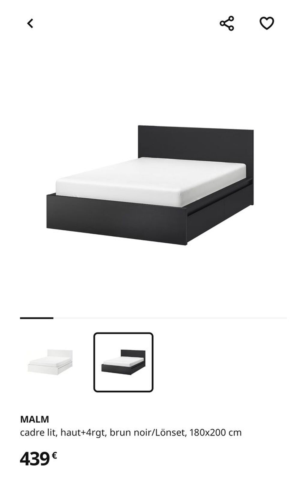 Cadre de lit et Matelas 180 x 200 Meubles