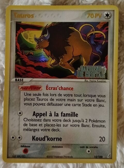 Carte Pokmon Tauros 2007 150 Auch (32)