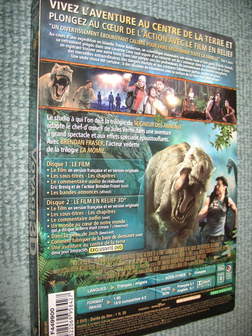 DVD "Voyage 3D au centre de la terre" + 4 lunettes DVD et blu-ray