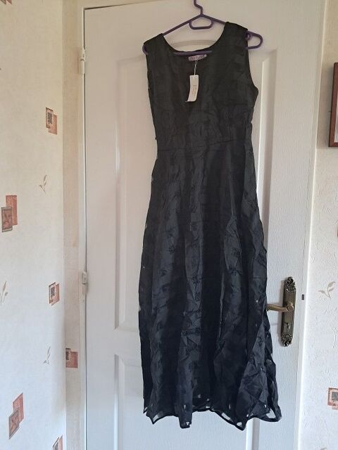 Robe Noir XL gothique soirée cosplay wensday beetlejuice fil 19 Fèves (57)