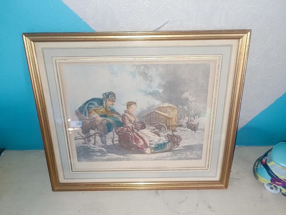 GRAVURE LES AMUSEMENTS DE L'HIVER FRANCOIS BOUCHER Décoration