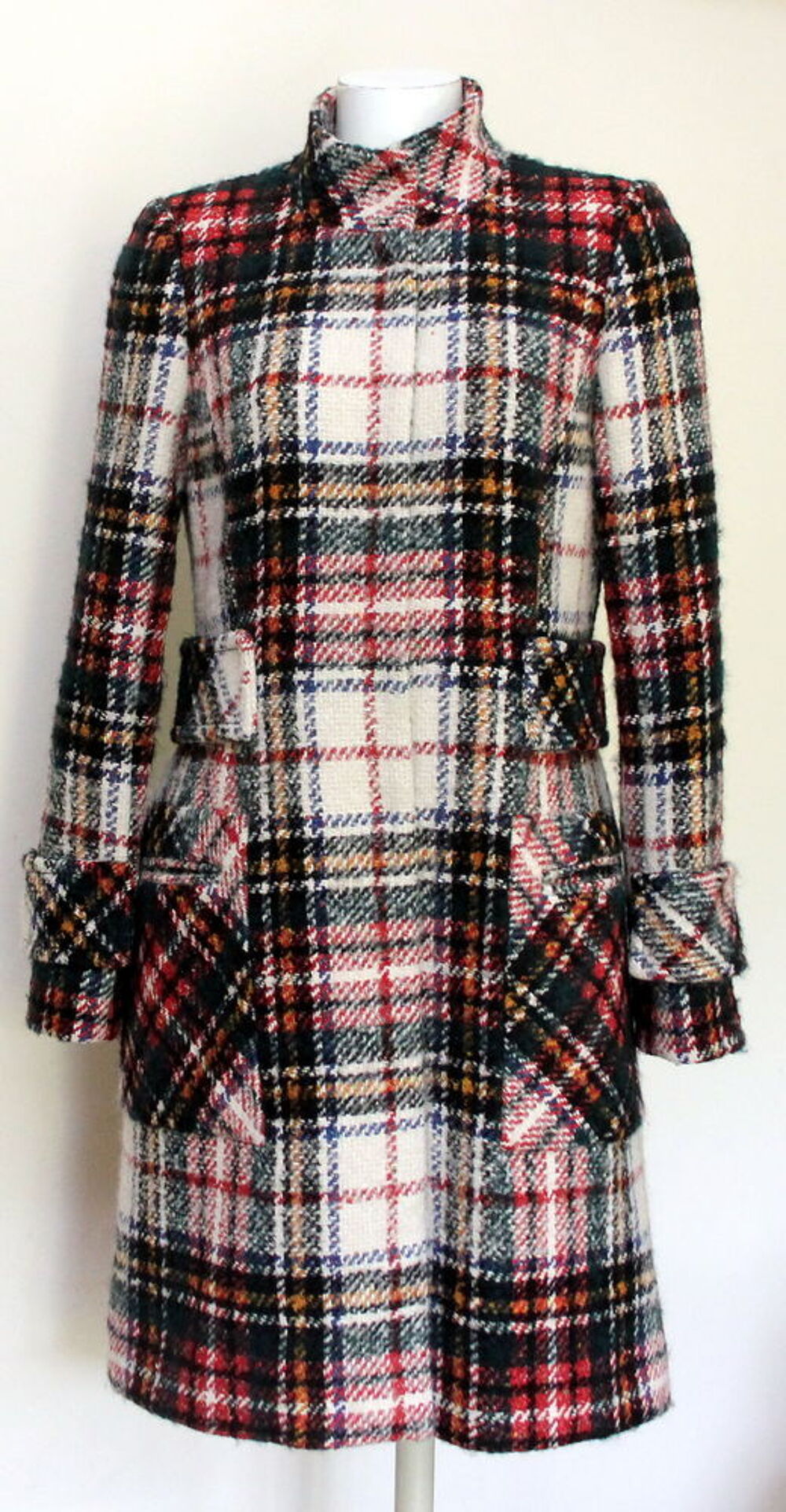 Manteau tweed carreaux PAULE KA T.38. Vêtements