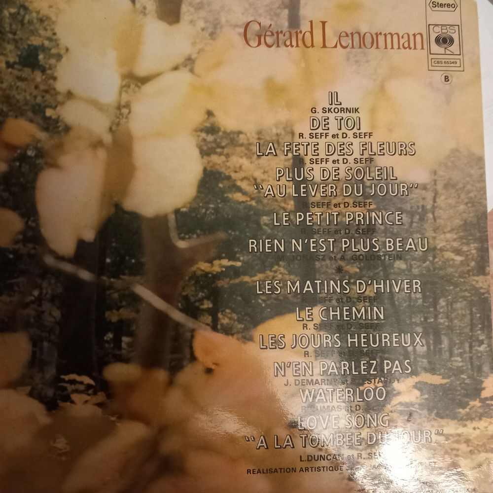 GERARD LENORMAN/ DISQUE VYNIL 33 TOURS CD et vinyles