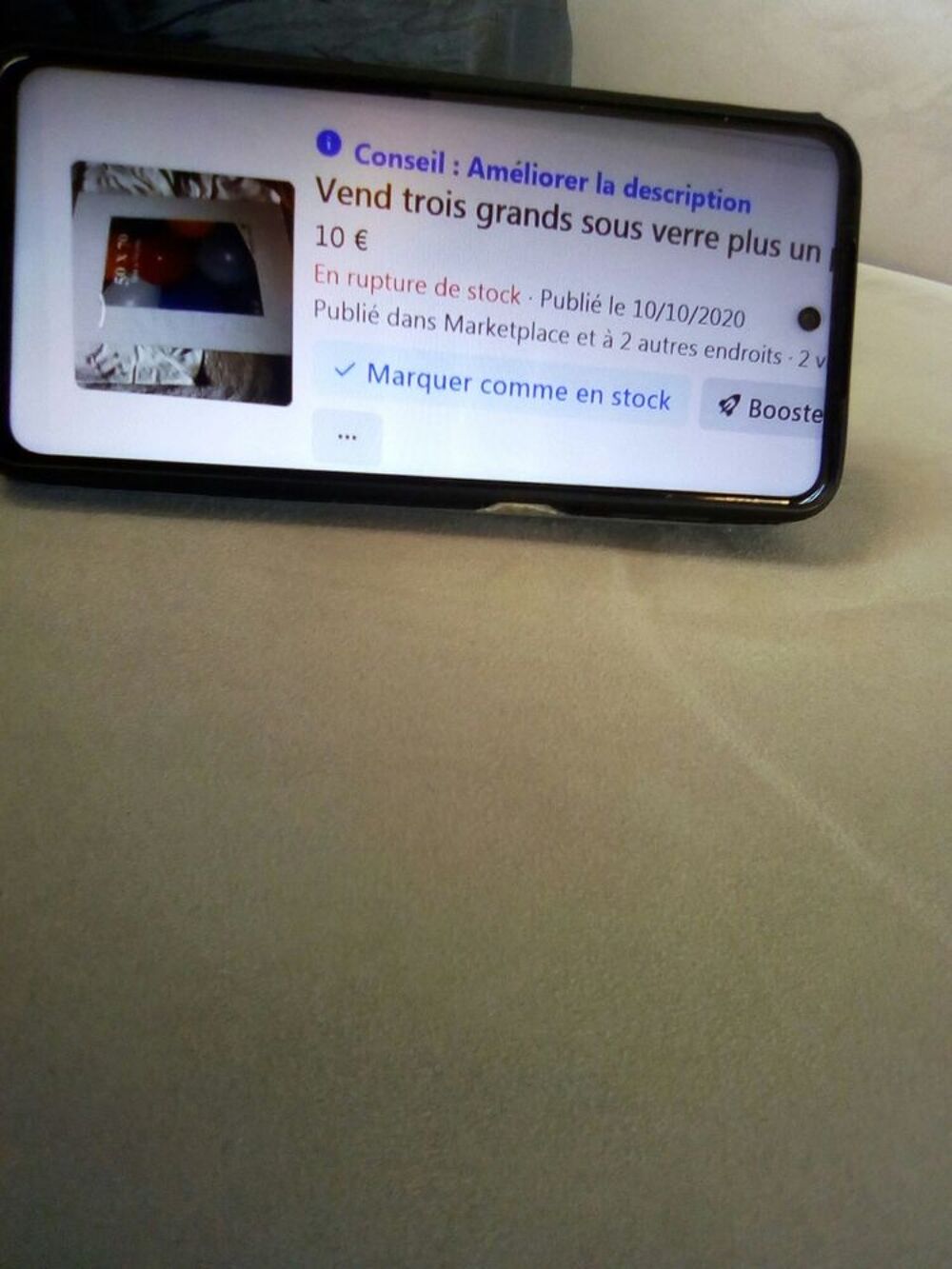 sous verre Décoration