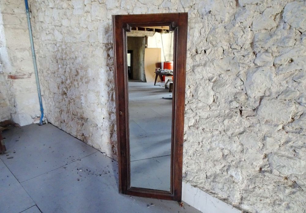 Glace miroir psych&eacute; porte meuble bois Décoration