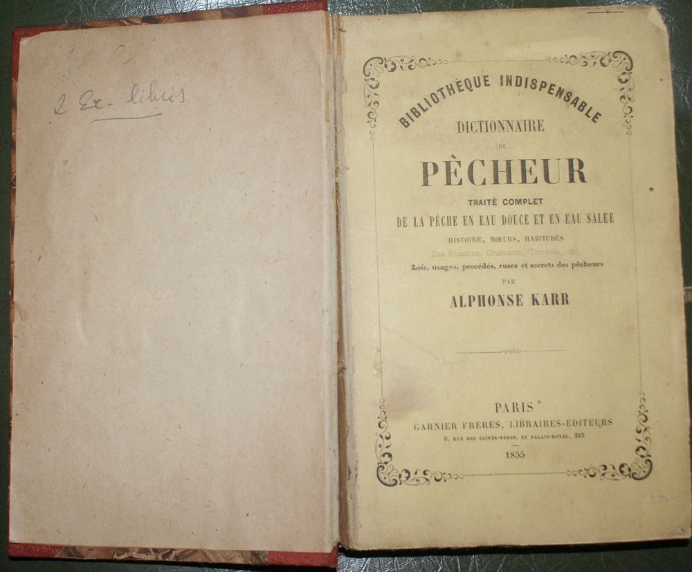 livre ancien de 1855 sur la p&ecirc;che Livres et BD