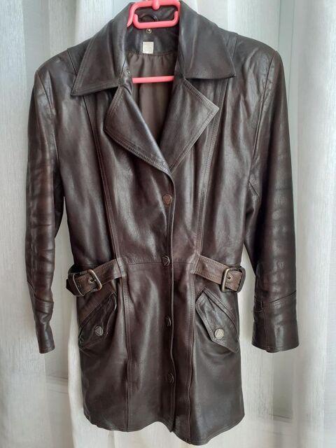 Veste longue pour femme en cuir pleine fleur 90 Arles (13)