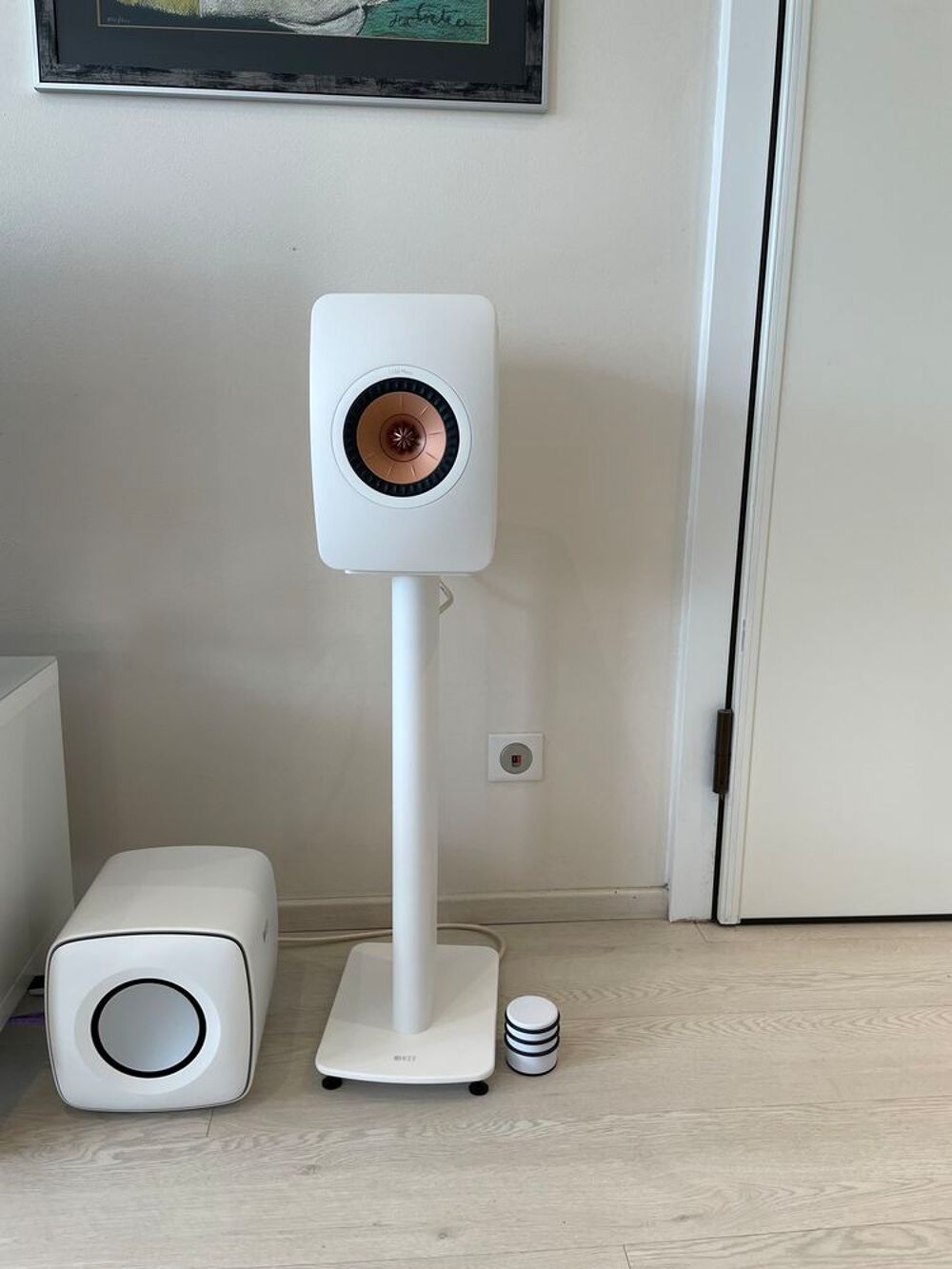 Enceintes KEF LS50 META BLANC MAT + KEF STAND S2 BLANC Audio et hifi