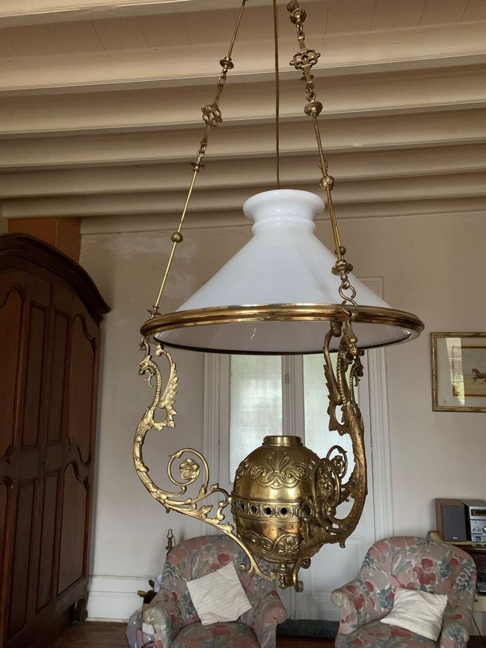 Grand lustre suspension Napol&eacute;on III ( 19&egrave;me ) Décoration