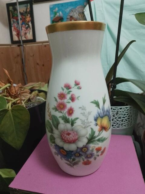 Vase en céramique à décor Florale Porcelaine de Limoges. 60 Limoges (87)