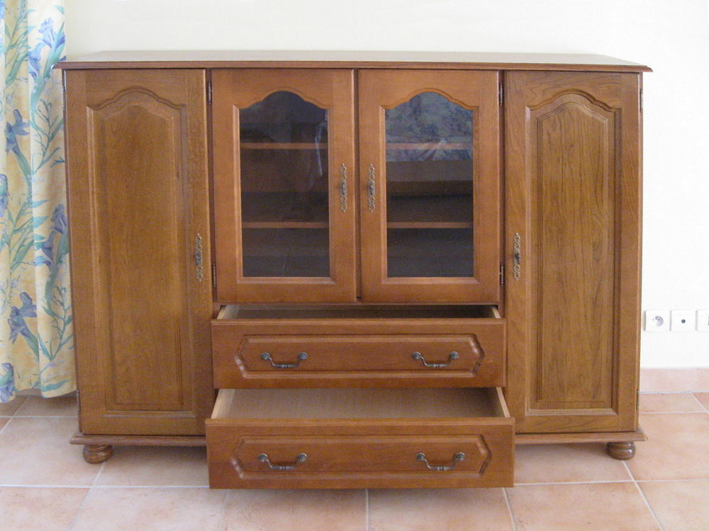 Buffet Ch&ecirc;ne Massif 4 Portes 2 Tiroirs Meubles