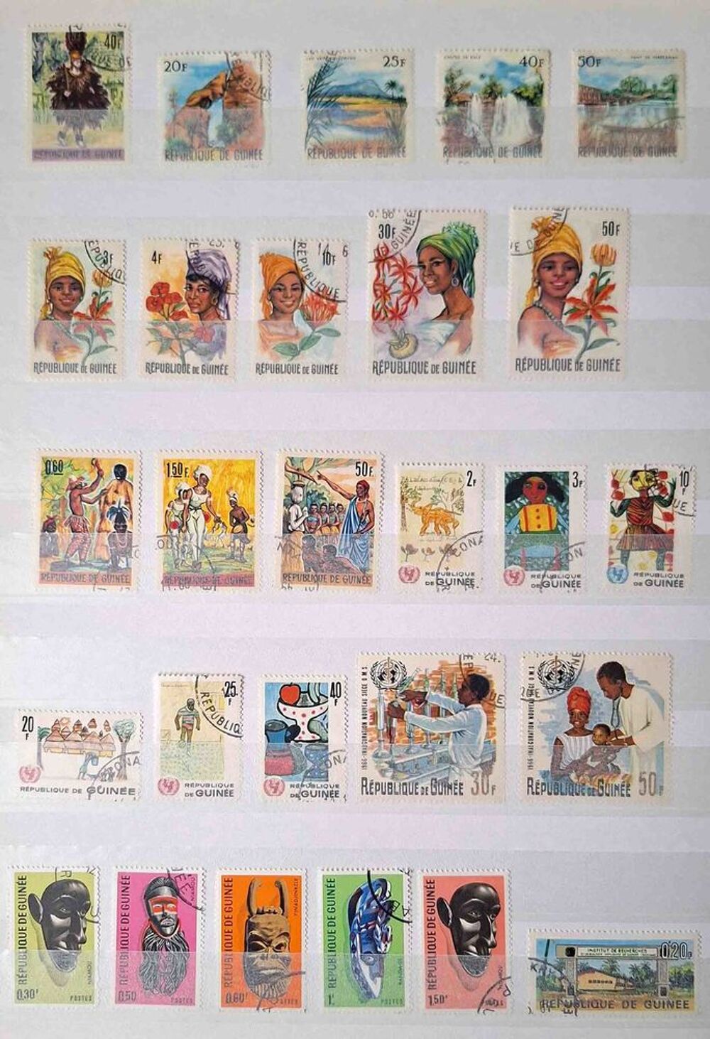 S&eacute;rie de timbres de collection de Guin&eacute;e 