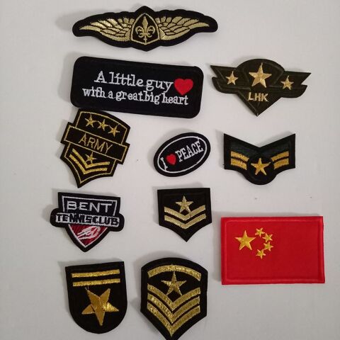 Lot de 19 �cussons thermocollants aux motifs fantaisie. 22 Saumur (49)