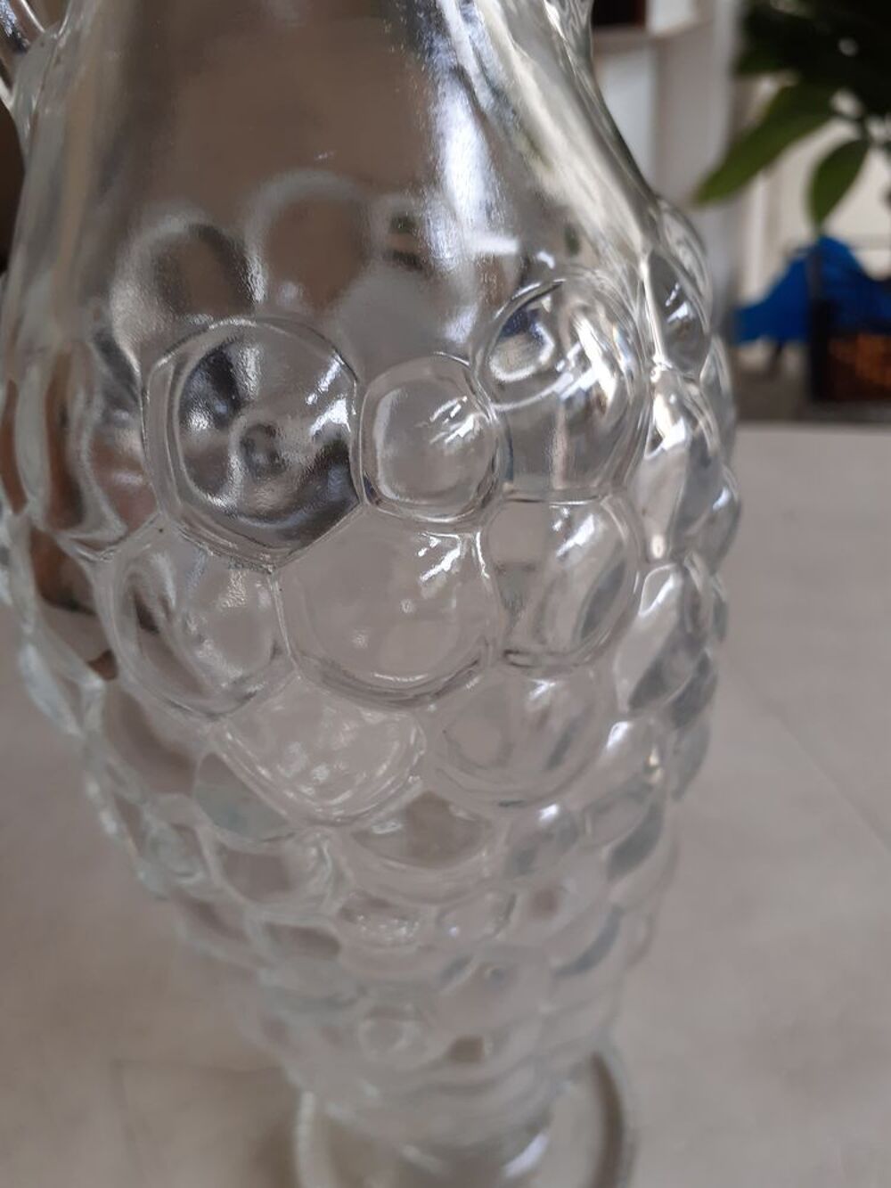 Carafe italienne en verre bulle blanc Décoration