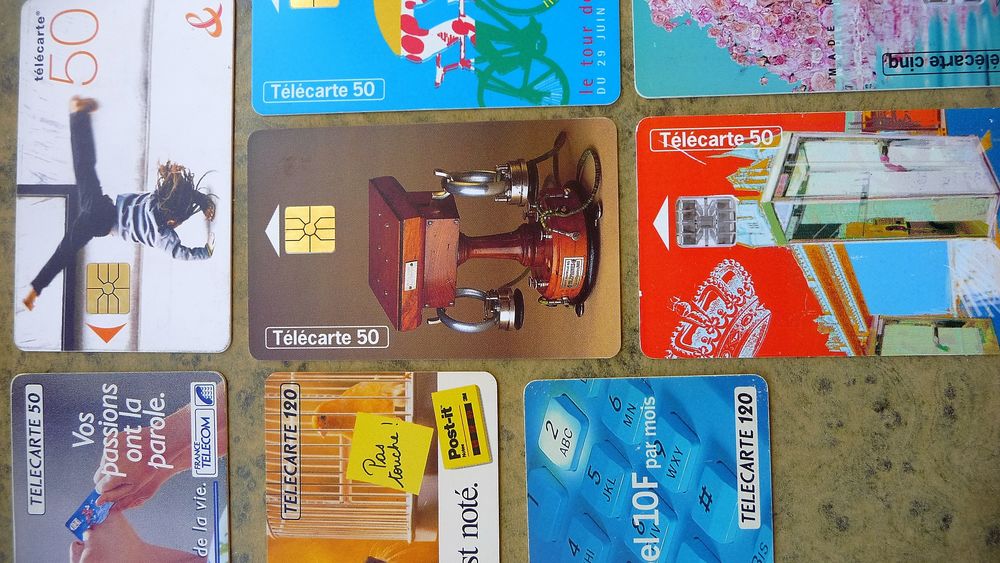 Lot de cartes t&eacute;l&eacute;phonique 