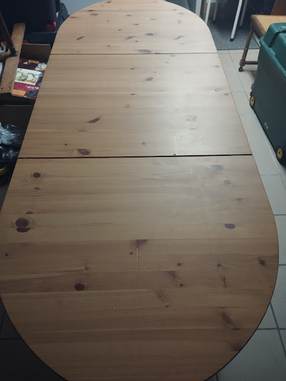Table en bois extensible avec pieds blancs Meubles