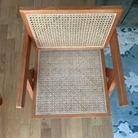 Chaise de salle   manger en bois et rotin avec accoudoirs Chiara Arms 400 Courbevoie (92)