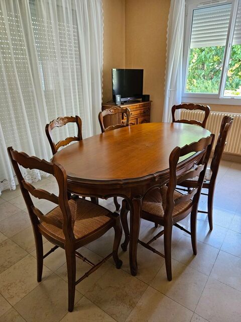 table merisier massif et 6 chaises 200 M�con (71)