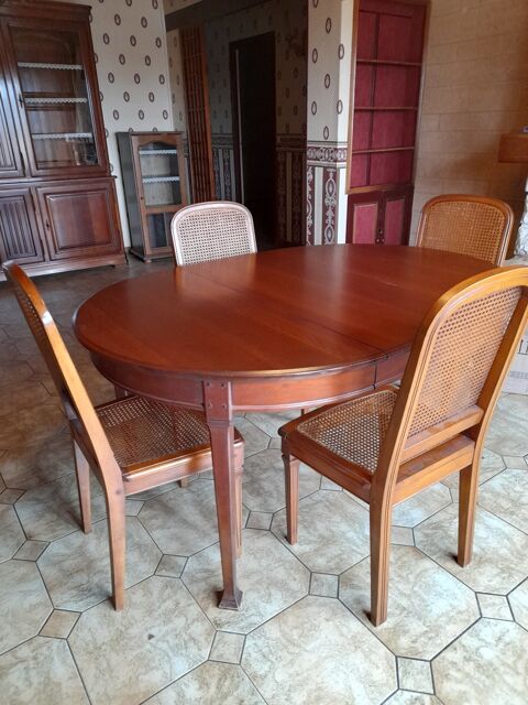 Table salle � manger ovale avec 4 chaises cann�es 110 Anizy-le-Ch�teau (02)